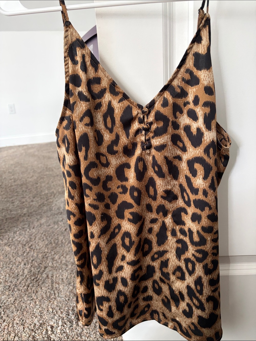 Maurices Leopard Print Satin Chemise Tank - Brown & Black